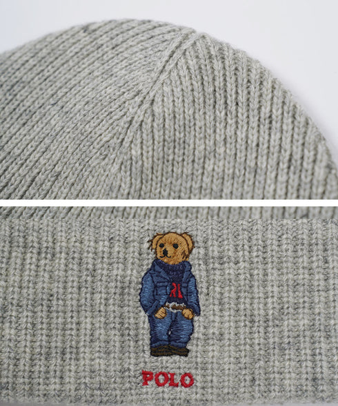 ポロ ラルフローレン POLO RALPH LAUREN solid denim bear beanie ニット帽 【メール便】